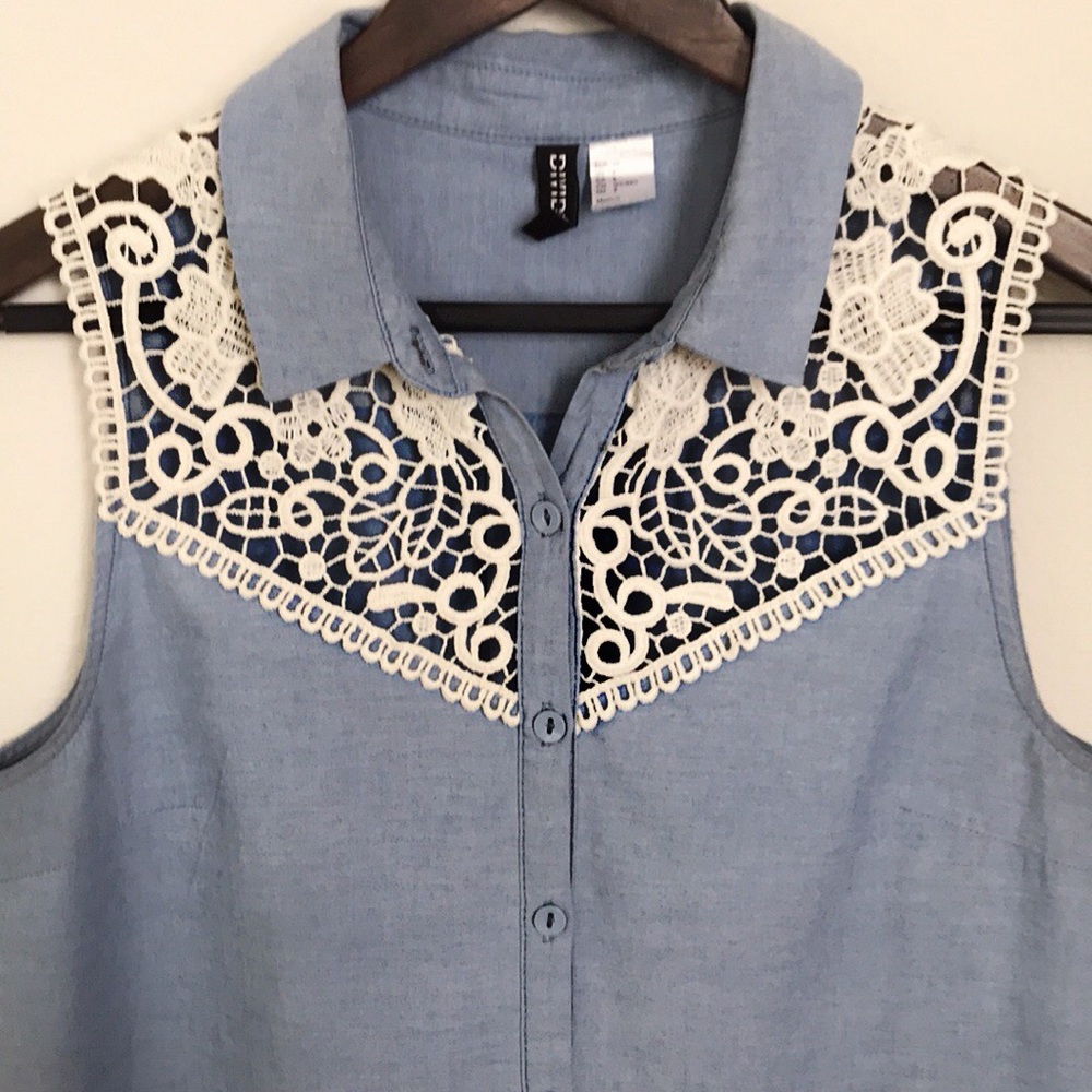 H&M Lace Yolk Shirt